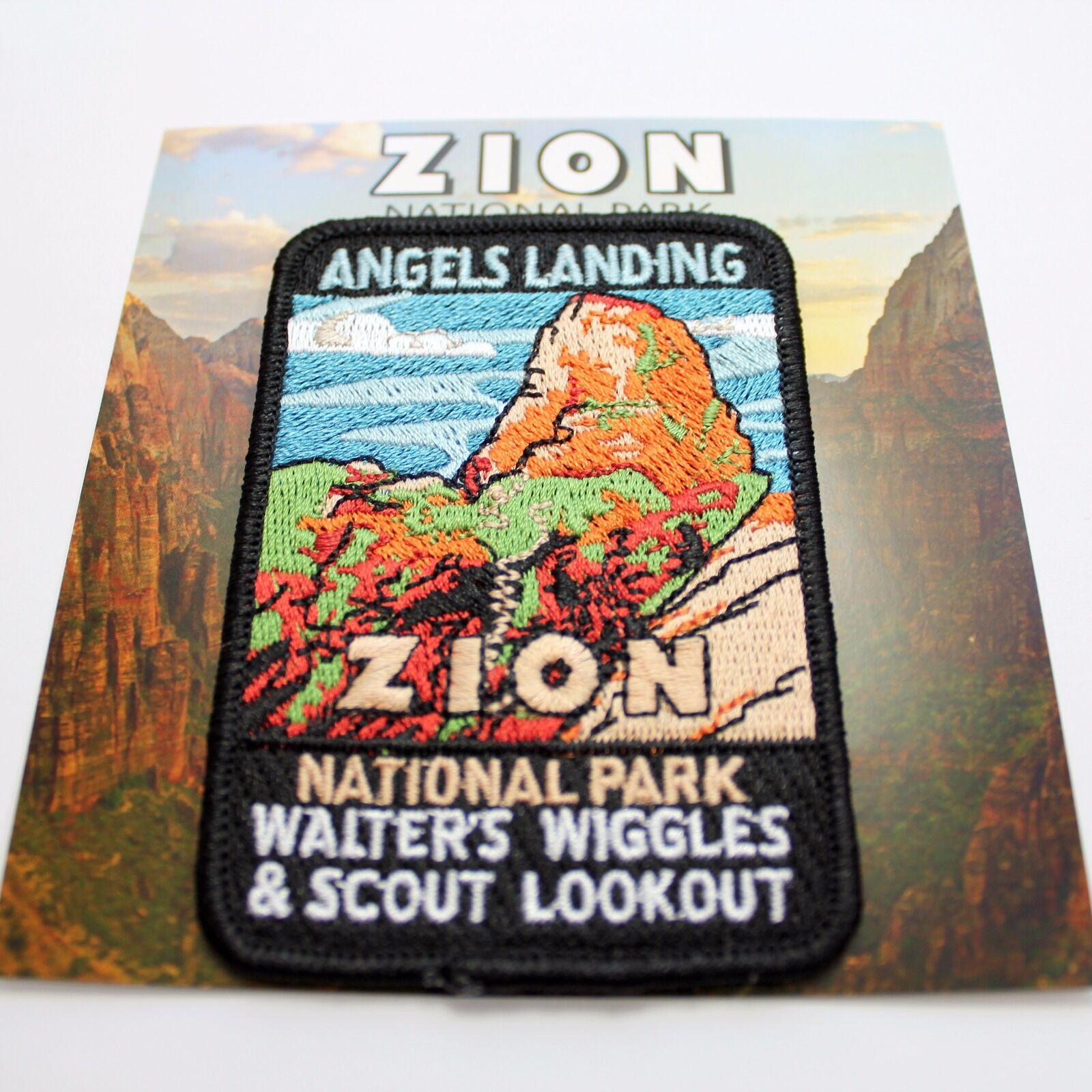 Official Zion National Park Souvenir Patch Angels Landing Utah Walter's Wiggles