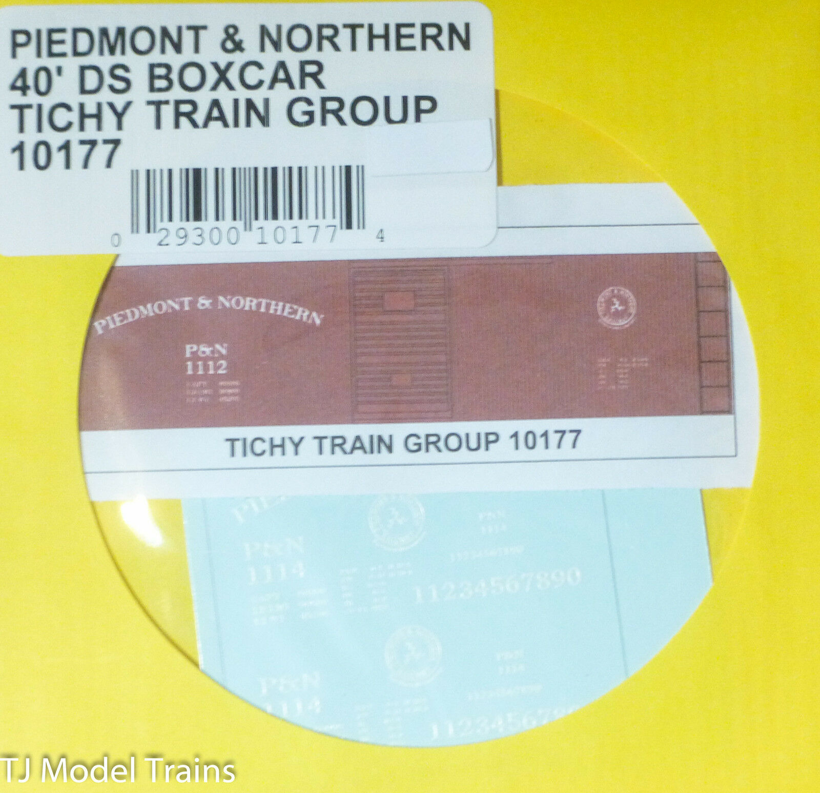 Tichy Train Group #10177 Decal For: Piedmont & Northern 40' Double-sheathed Boxc