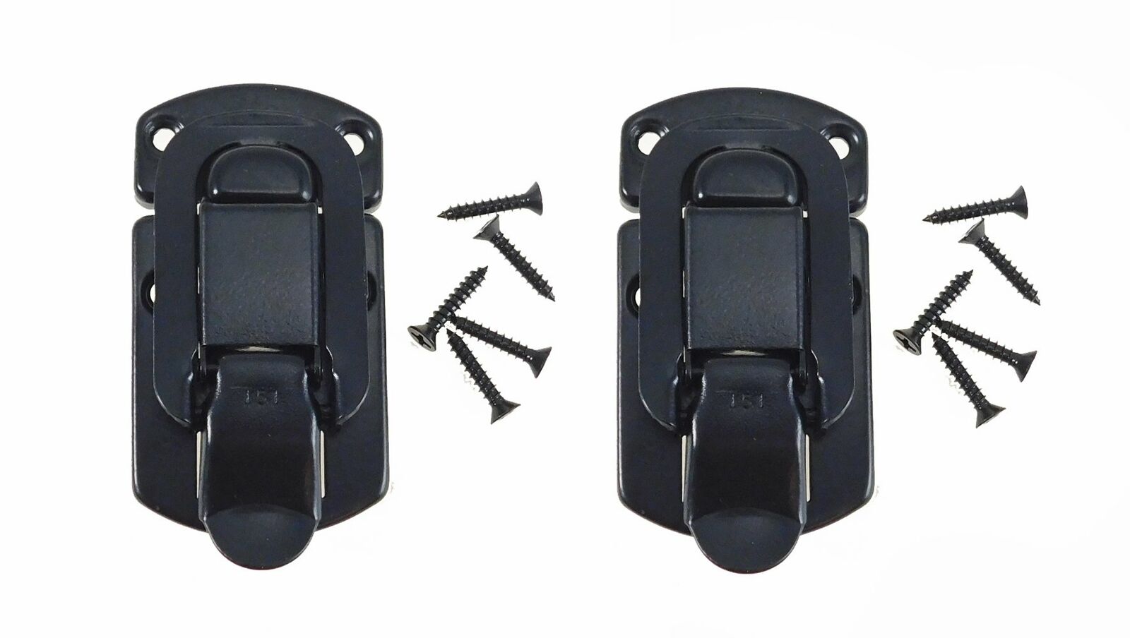 2 Pack Reliable Hardware 2510bk Briefcase/draw Latches Black Finish And Mtg. Scr