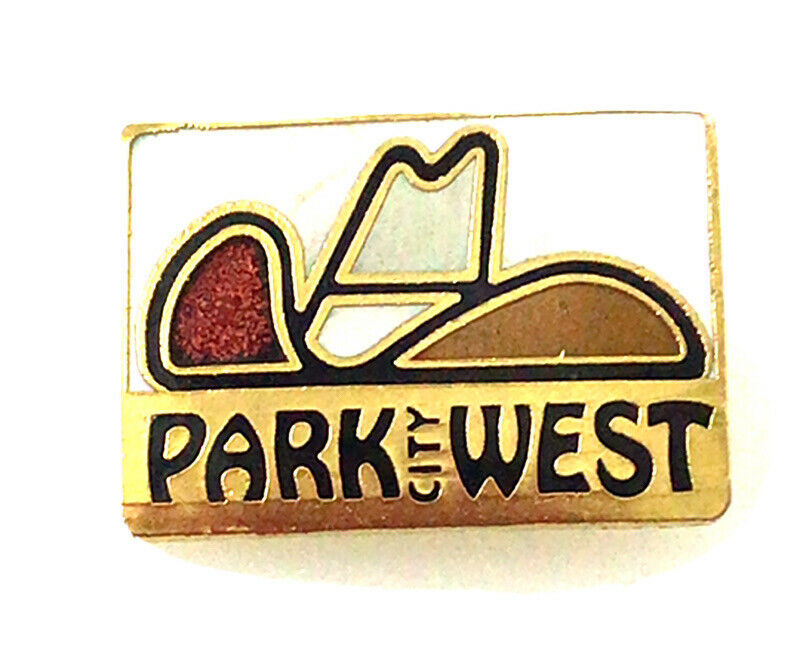 Vintage Park City West Skiing Pin Cowboy Hat