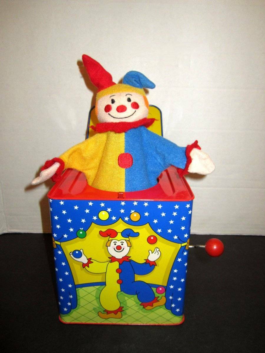 Schylling Jack In The Box Clowns Circus Musical Wind Up Toy Pop Goes The Weasel