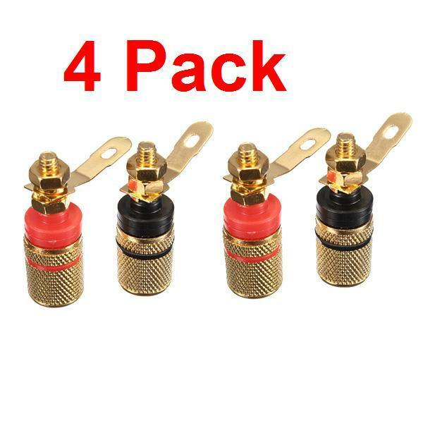 4mm Gold Plated Amplifier Speaker Terminal Binding Post Banana Plug Connector