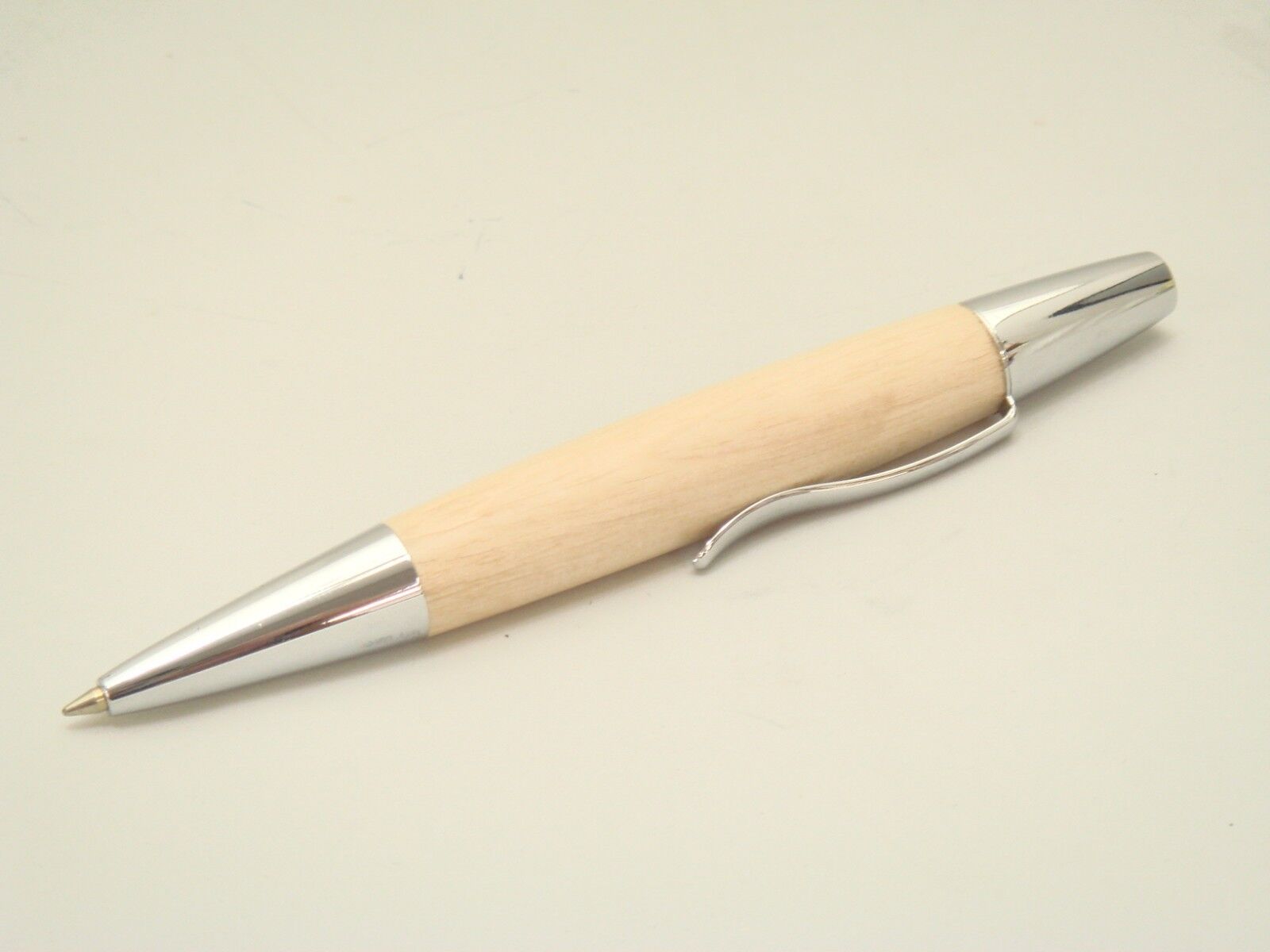 Jcf Solid Wood Maple Wooden Twist Roller Ball Pen Free Velvet Pouch