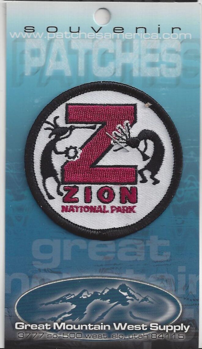 Zion National Park Souvenir Patch Z Is For Zion