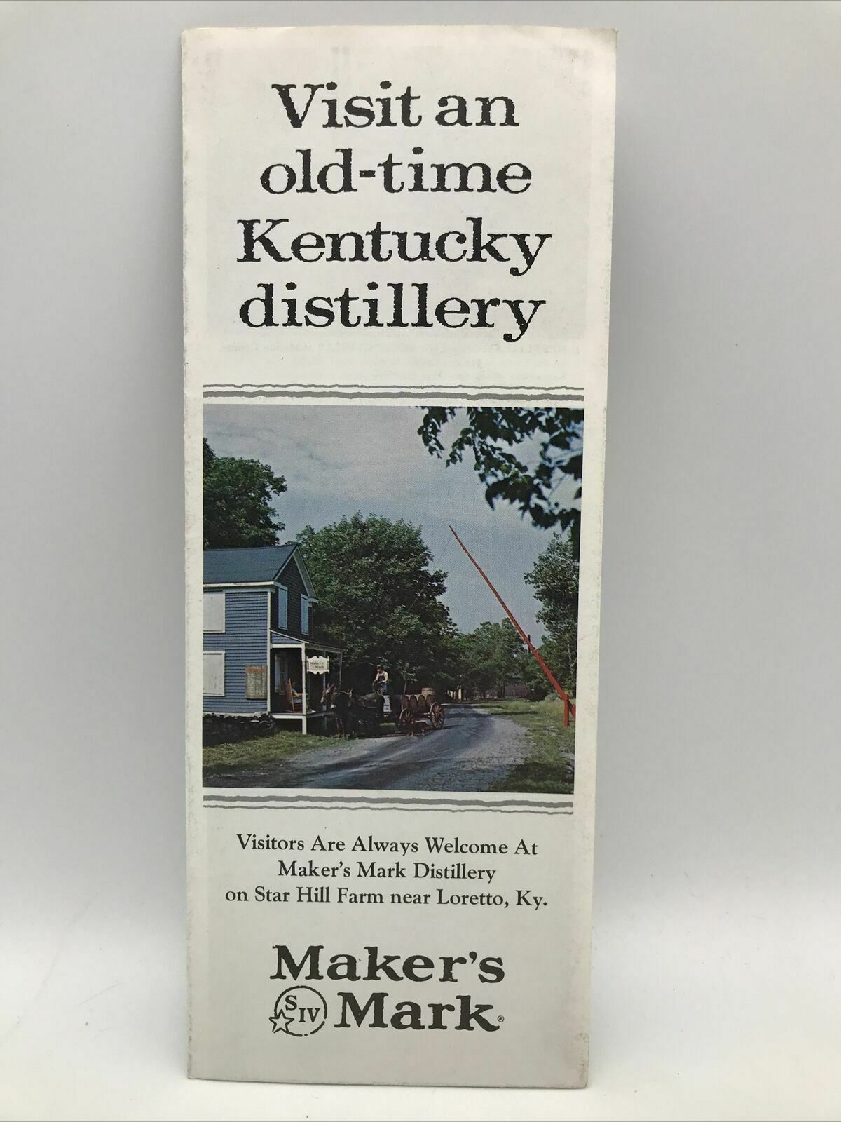 1977 Maker's Mark Star Hill Farm Loretto Kentucky Historic Landmark Brochure Map