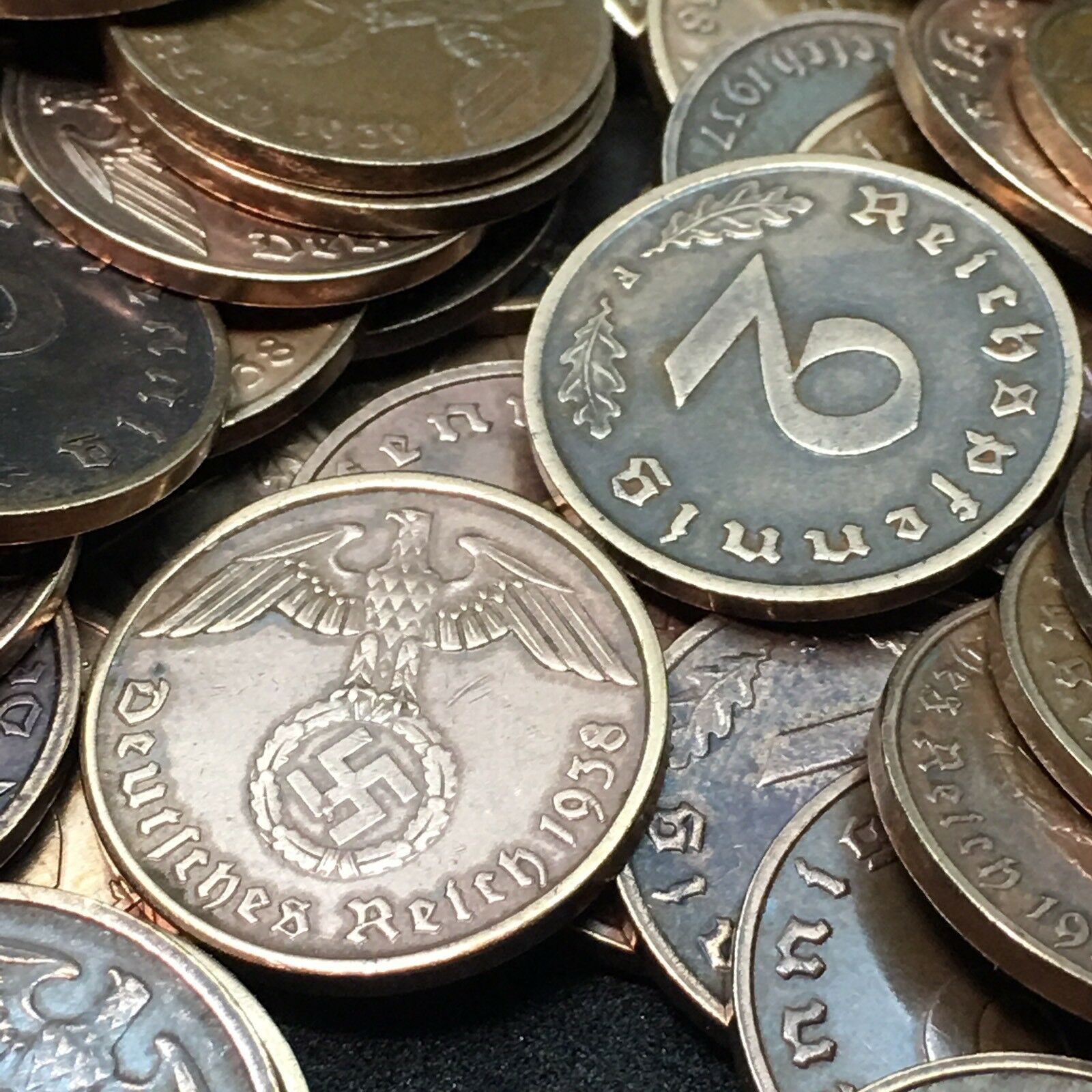 Rare World War 2 Germany Bronze 2 Rp Reichspfennig  Coin Buy 3 Get 1 Free