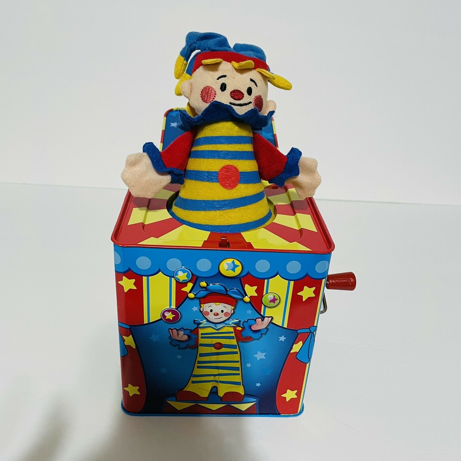 Schylling's Silly Circus Jack In The Box Jester Clown Toy Music Animals Metal 10